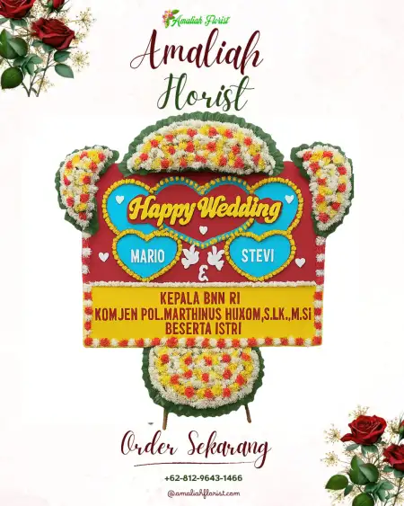 Papan Bunga Pernikahan Kebun Bunga