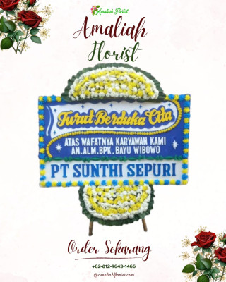 Papan Bunga Duka di Kebun Bunga